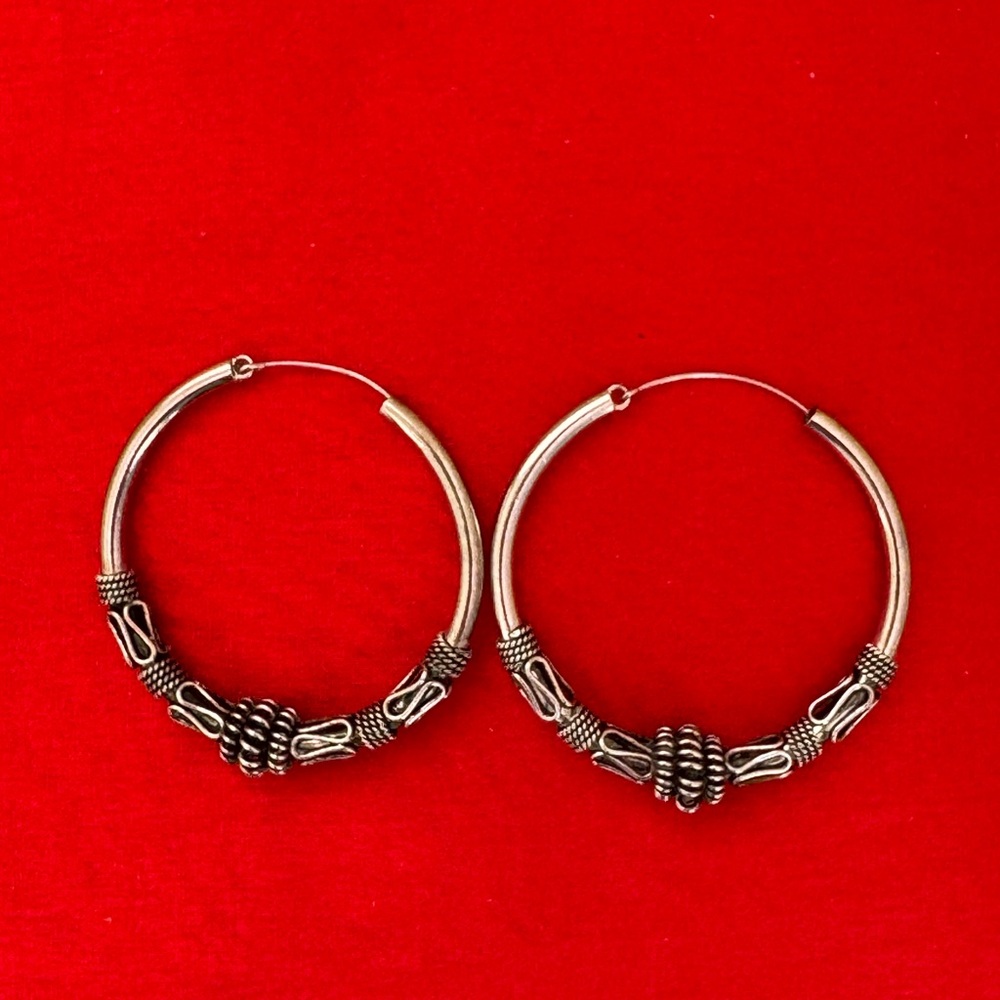 Elegant Silver Hoop Earrings